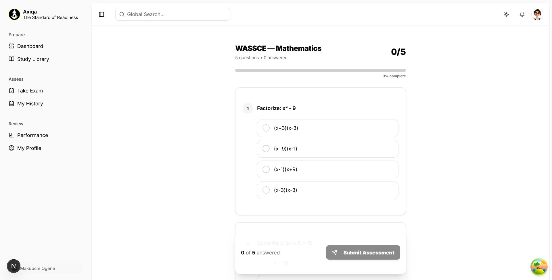 axiqa exams readiness